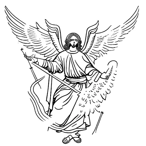St Michael the Archangel tattoo design idea