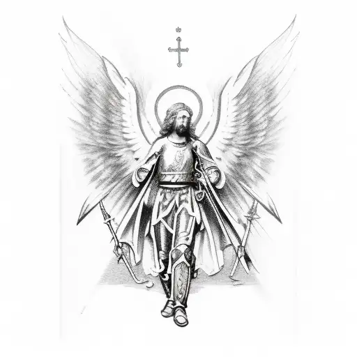 St Michael the Archangel tattoo design idea