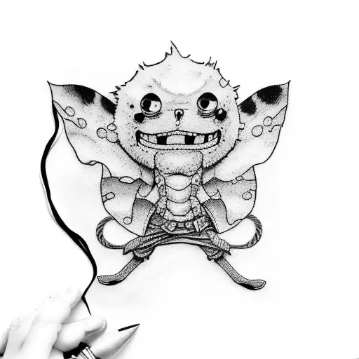 luffy skate  tattoo design idea