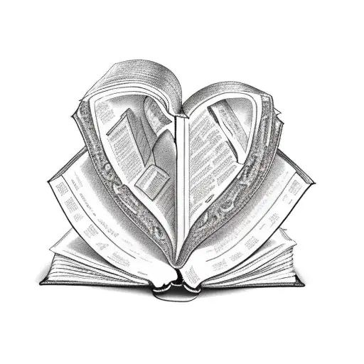 Bible with a cookie next to it tattoo design idea