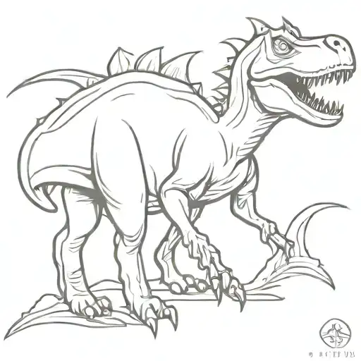 Dino tattoo design idea