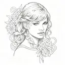 Taylor swift tortured poet department  tattoo design idea