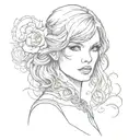 Taylor swift tortured poet department  tattoo design idea