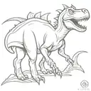 Dino tattoo design idea