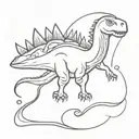 Dino tattoo design idea