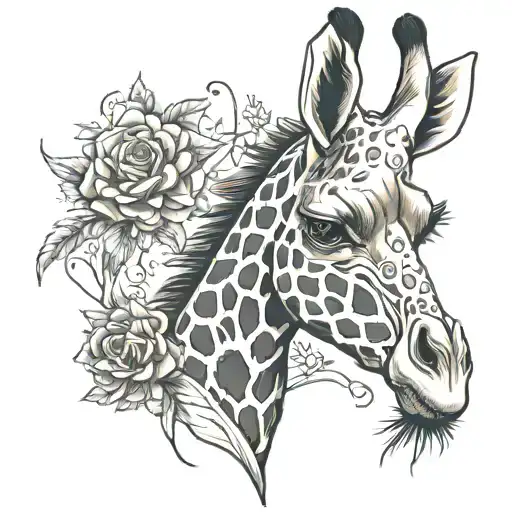 giraffe alter ego tattoo design idea