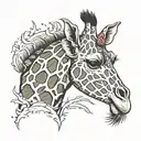 giraffe alter ego tattoo design idea