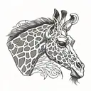 giraffe alter ego tattoo design idea