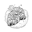 croissant tattoo design idea