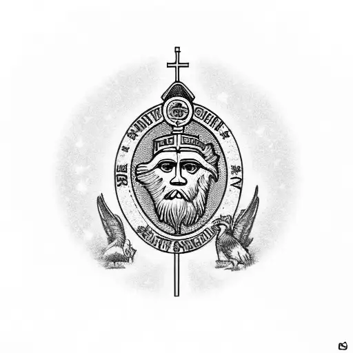 saint Christopher  tattoo design idea