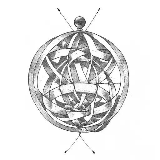noose in a glass globe  tattoo design idea