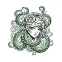 manga tentacle wrapped tattoo design idea