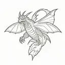 godzilla and mothra  tattoo design idea