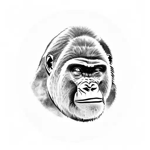 Gorilla tattoo design idea