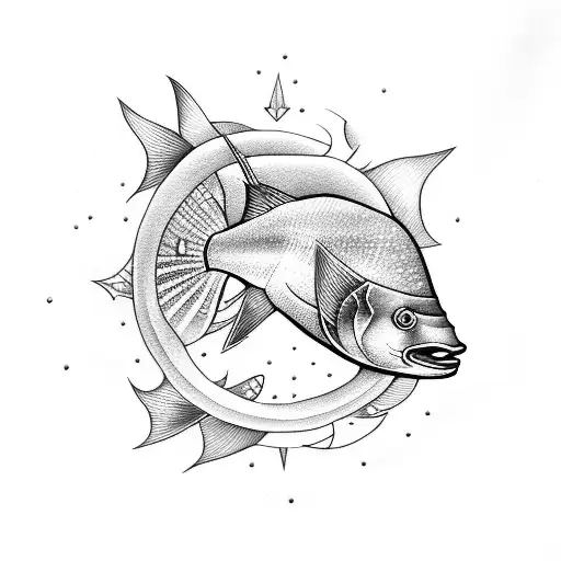 halibut fish  tattoo design idea