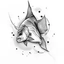 halibut fish  tattoo design idea