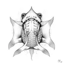 halibut fish  tattoo design idea