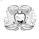 tooth  tattoo design idea