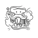tooth  tattoo design idea