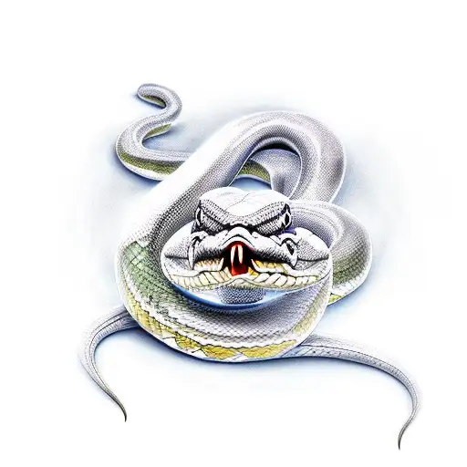 evil snake  tattoo design idea