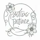 patience tattoo design idea