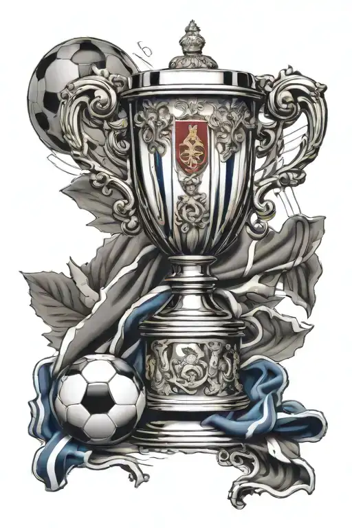 Euro Cup trophy please incorporate England Football Logo tattoo design idea