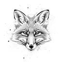 red fox tattoo design idea