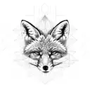 red fox tattoo design idea