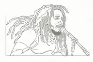 bob marley tattoo design idea