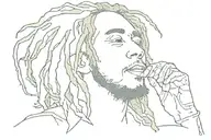 bob marley tattoo design idea