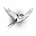 Swallow Bird tattoo design idea