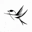Swallow Bird tattoo design idea