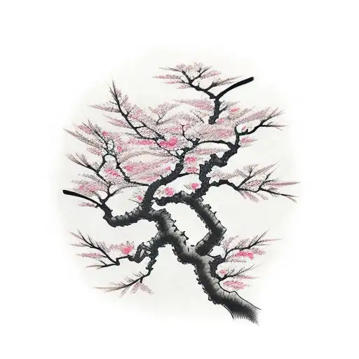 Cherry Blossom Tree tattoo design idea