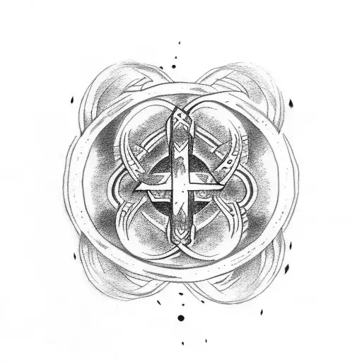 tribal runes pagan tattoo design idea