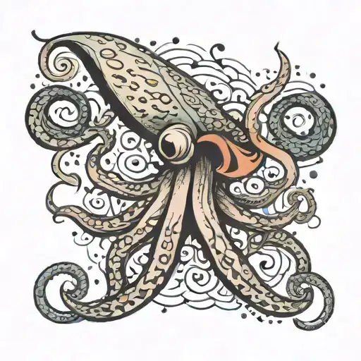Squid polkatrash tattoo design idea