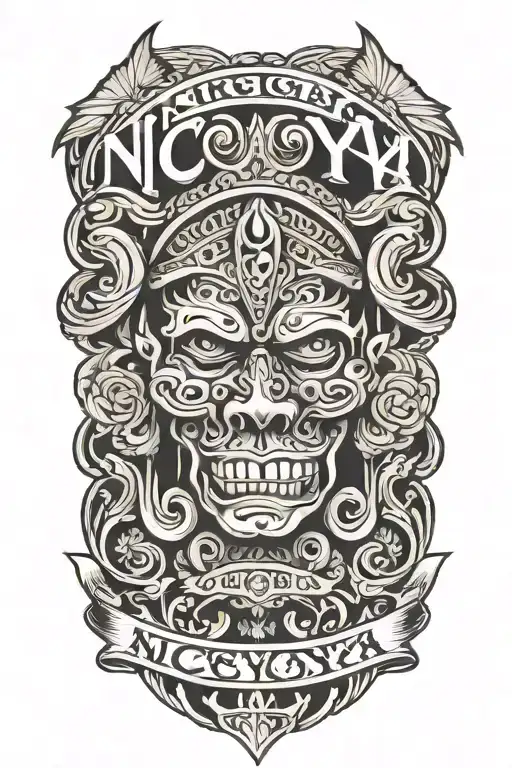  Nicoya wording  tattoo design idea