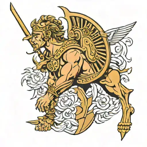 Even Achilles was only as strong as his heel  tattoo design idea