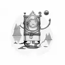 Adventure time characters jamming together in a sketch style tattoo tattoo design idea