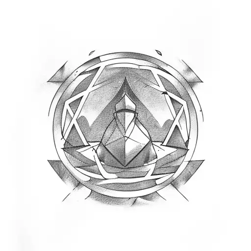 un dibujo minimalista que haga énfasis a la serie: gravity falls tattoo design idea