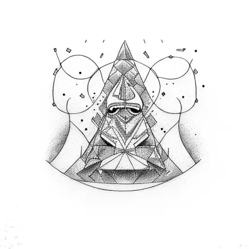 un dibujo minimalista que haga énfasis a la serie: gravity falls tattoo design idea