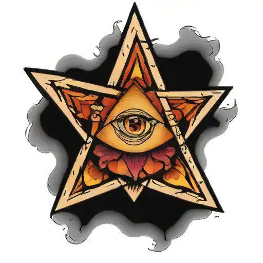 triangle with circle recovery  tattoo design idea