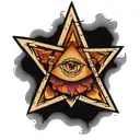 triangle with circle recovery  tattoo design idea