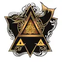 triangle with circle recovery  tattoo design idea