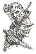 Freddy vs jason voorhees tattoo design idea