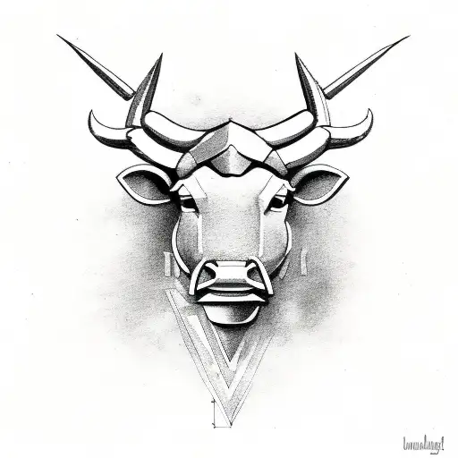 simple taurus sign tattoo design idea