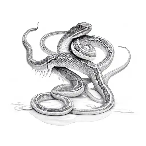 Sinister Snake tattoo design idea