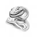 Sinister Snake tattoo design idea