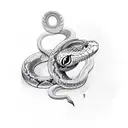 Sinister Snake tattoo design idea