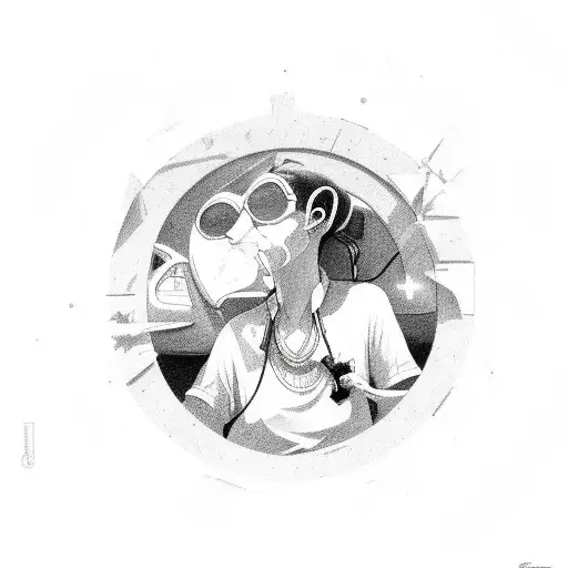  lets lay back, sitting inside my car, at the edge of the earth  tattoo design idea