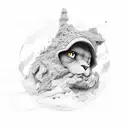  lets lay back, sitting inside my car, at the edge of the earth  tattoo design idea